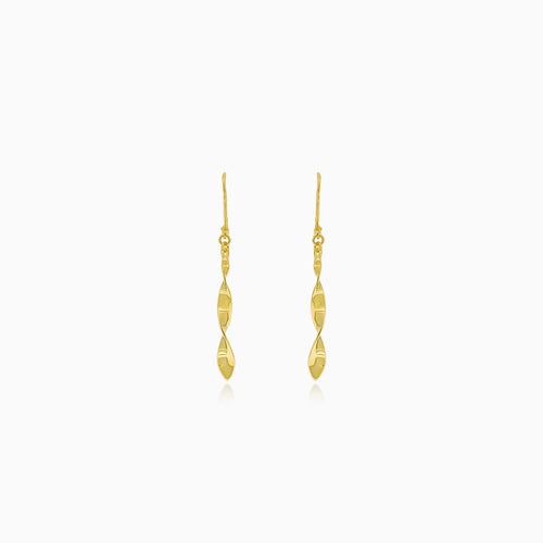 Gold Dangle Spiral Earrings