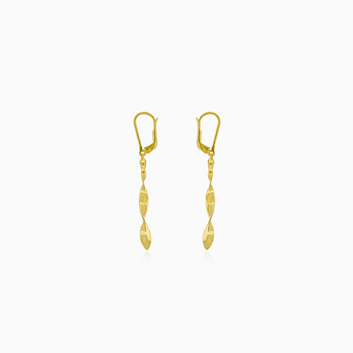 Gold Dangle Spiral Earrings