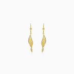 Gold Detailed Spiral Wire Earrings