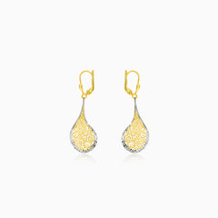 Gold Detailed Spiral Wire Earrings