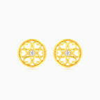 Wunderschöne Herz-Ohrstecker aus Gold mit Zirkonia