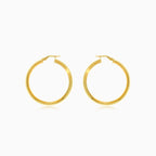 High polished gold hoop earrings