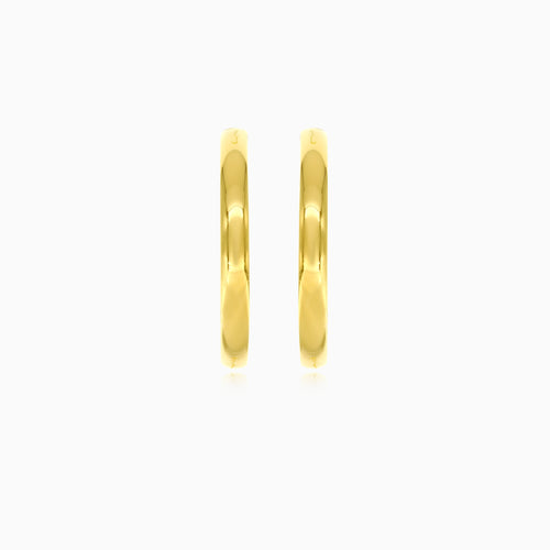 High polished gold hoop earrings