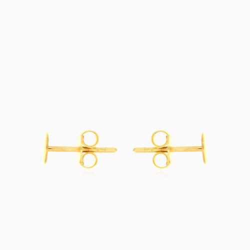 Hochglanzpolierte Gold-Knopf-Ohrstecker
