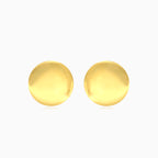 Hochglanzpolierte Gold-Knopf-Ohrstecker