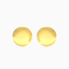 Hochglanzpolierte Gold-Knopf-Ohrstecker