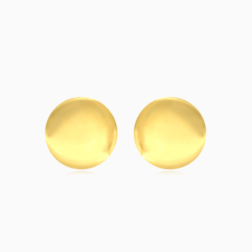 Hochglanzpolierte Gold-Knopf-Ohrstecker