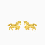 Kleine und niedliche Pferde-Ohrstecker aus Gold