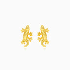 Eidechsen-Ohrstecker aus Gold