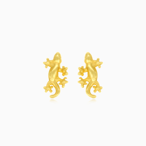 Eidechsen-Ohrstecker aus Gold