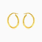 Gelbgold-Ovale Creolen