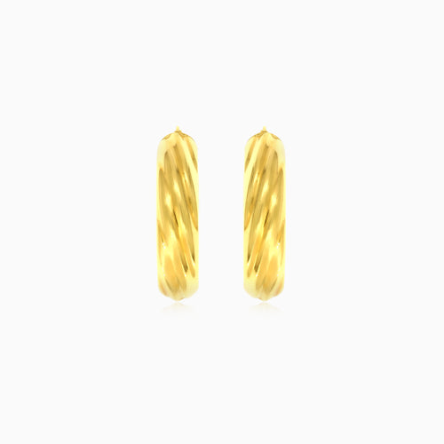 Gelbgold-Ovale Creolen