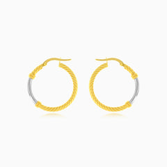 Zweifarbige Gold-Ohrstecker