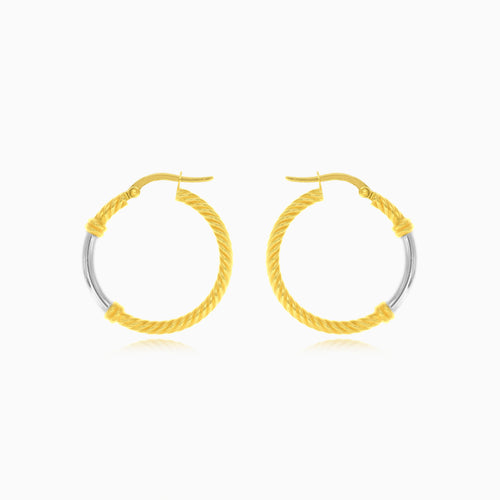 Zweifarbige Gold-Ohrstecker