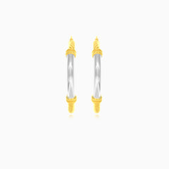 Zweifarbige Gold-Ohrstecker