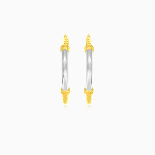 Zweifarbige Gold-Ohrstecker