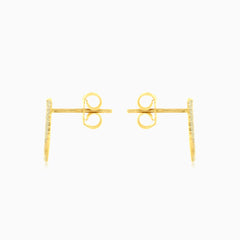 Gelb- und Weißgold Engelsflügel Stecker-Ohrringe