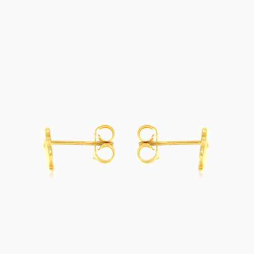 Gold-Eulen-Ohrringe mit kubischen Zirkonias