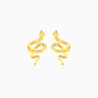 Einfache goldene Schlangenohrringe