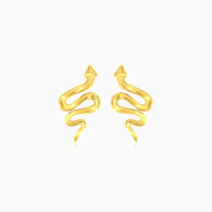 Einfache goldene Schlangenohrringe