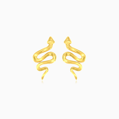 Einfache goldene Schlangenohrringe