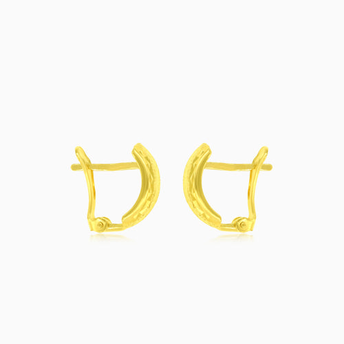 Yellow gold drop delight earrings