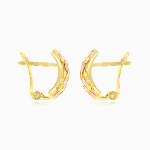 Ohrringe aus dreifarbigem Gold