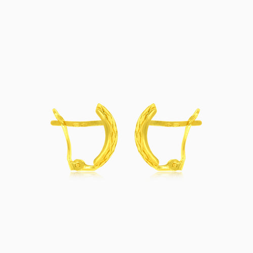 Tropfenohrringe mit Klappbügelverschluss aus Gelbgold