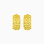 Latch back closure drop earrings in yellow gold