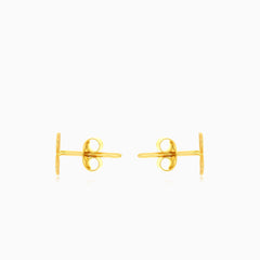 Glänzende Gelbgold-Unendlichkeitsstecker