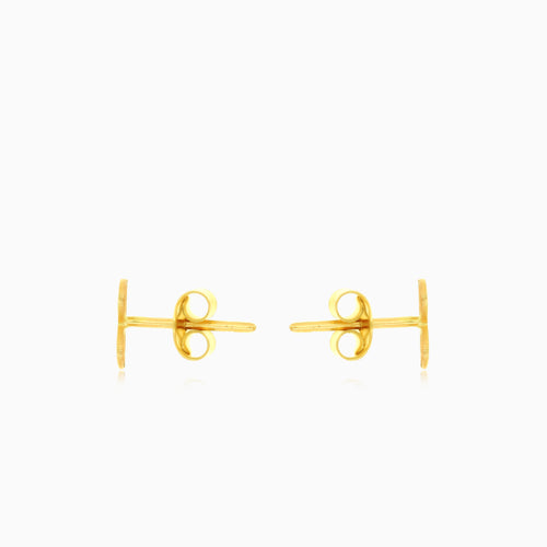 Glänzende Gelbgold-Unendlichkeitsstecker