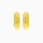 Massive runde Damenohrringe aus Gelbgold
