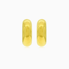 Massive runde Damenohrringe aus Gelbgold