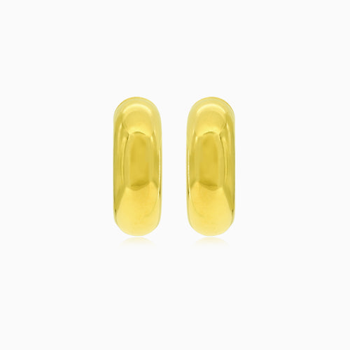 Massive runde Damenohrringe aus Gelbgold