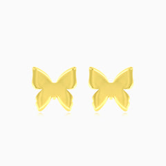 Glänzende Gelbgold-Schmetterlingsstecker