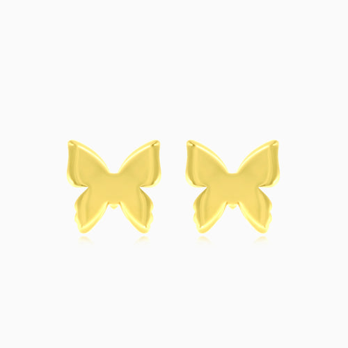 Glänzende Gelbgold-Schmetterlingsstecker