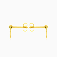 Gelbgoldene Kreis-Ball-Ohrringe.