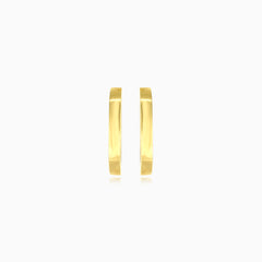 Rechteckige Gold Creolen Ohrringe