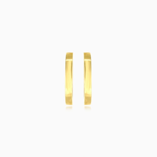 Rechteckige Gold Creolen Ohrringe
