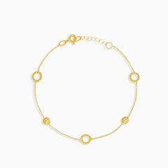 Gold-Armband mit verzierten Runden