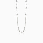 Collier spirale élégant en or blanc