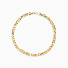 Massive tricolor gold necklace