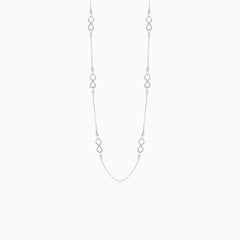 Collar infinito de oro blanco