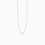 Rose gold necklace with cubic zirconia