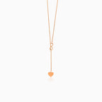 Unique rose gold heart and infinity necklace