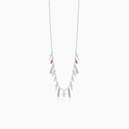 Extravagant white gold pendant necklace