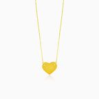 Gold necklace with heart