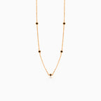 Collar en oro rosa con ónix