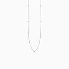 Fine necklace decorated with bezel zircons