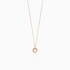 Elegante Roségoldkette mit Zirkon in runder Form